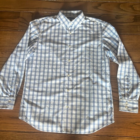 Banana Republic non iron slim fit Striped Button down shirt Size L - Picture 3 of 9